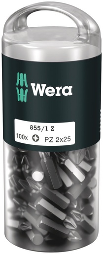 [WER_05072444001] Wera 05072444001 855/1 Z DIY 100 Bits, PZ 2 X 25 mm, 100 Pc