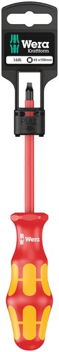 [WER_05100025001] Wera 05100025001 168 I SB VDE Insulated Screwdriver For Square Socket Head Screws, # 2 X 100 mm