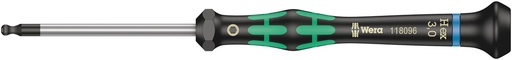 [WER_05118096001] Wera 05118096001 2052 Ball End Hexagon Screwdriver For Electronic Applications, 3 X 60 mm