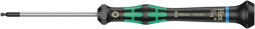 [WER_05118100001] Wera 05118100001 2052 Ball End Hexagon Screwdriver For Electronic Applications, 5/64" X 60 mm