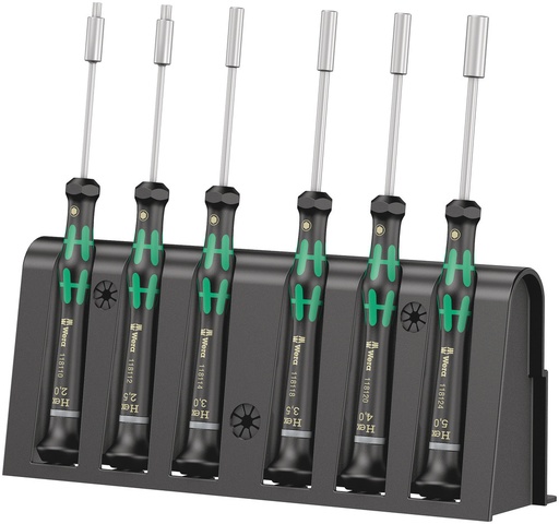 [WER_05118158001] Wera 05118158001 2069/6 Screwdriver Set and Rack For Electronic Applications, 6 Pc