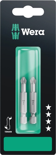 [WER_05134385001] Wera 05134385001 855/4 TZ SB Bits, PZ 2 X 50 mm, 2 Pc