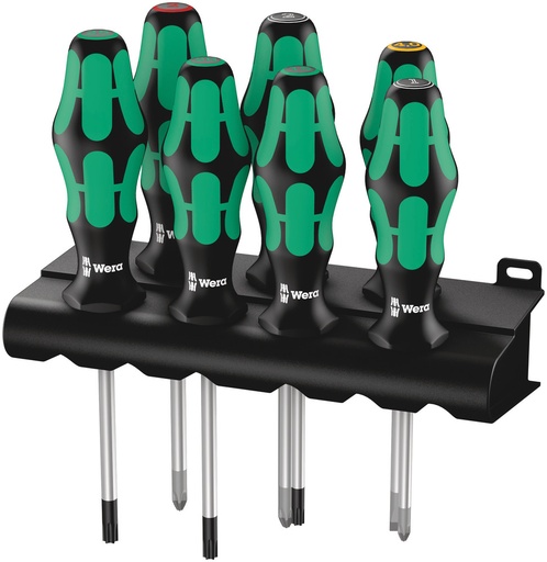 [WER_05320540001] Wera 05320540001 335/350/367/7 Rack Screwdriver Set Kraftform Plus Lasertip and Rack, 7 Pc