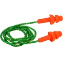 RADNOR™ Flange Thermoplastic Rubber Corded Earplugs NRR 28, Each (100 per box)