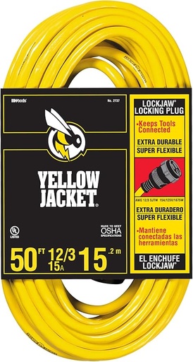 [SWR_2737] Yellow Jacket 12/3 50' SJTW W/ LOCK JAW