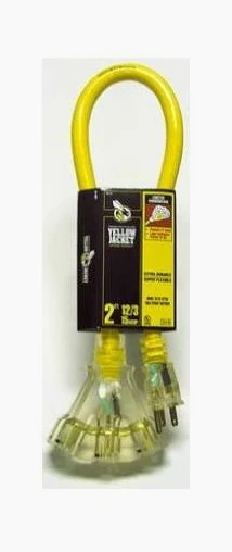 [SWR_2882] Yellow Jacket 12/3 2' STW WITH 3 OUTLET