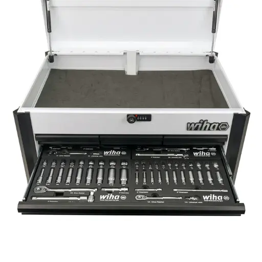 [WIHA_91880] Wiha 147 PIECE BENCH TOP TOOL CHEST KIT - WHITE