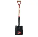 Razor-Back Square Point Transfer Shovel, Steel Blade, D-Grip Handle, 30 in Wood Handle
