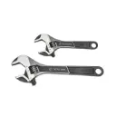 CRESCENT ADJ WRENCH, 6" 10", WIDE JAW, SET, 2PC