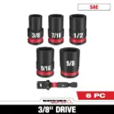 Milwaukee 49-66-7035 6PC SHOCKWAVE™ Impact Duty 3/8" Drive SAE Standard Socket Set