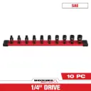 Milwaukee 49-66-7000 10PC SHOCKWAVE™ Impact Duty 1/4" Drive SAE Standard 6 Point Socket Set