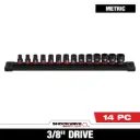 Milwaukee 49-66-7007 14PC SHOCKWAVE™ Impact Duty 3/8" Drive Metric Standard 6 Point Socket Set