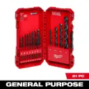 Milwaukee 48-89-2801 21PC THUNDERBOLT® Black Oxide Drill Bit Set