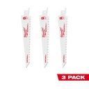 Milwaukee 48-00-5053 6” 8TPI Drywall SAWZALL™ Blade (3 PK)