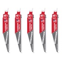 Milwaukee 48-00-5541 6" 6 TPI WRECKER™ with Carbide Teeth SAWZALL® Blade for Multi-Material (5 PK)