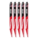 Milwaukee 48-00-5573 12" WRECKER™ with NITRUS™ Carbide SAWZALL® Blade for Multi-Material (5 PK)
