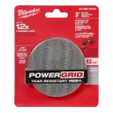 Milwaukee 48-80-6320 3” 320 Grit Mesh Sanding Discs with POWERGRID™ Tear Resistant Mesh – (12 PK) + Pad Saver