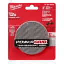 Milwaukee 48-80-6180 3” 180 Grit Mesh Sanding Discs with POWERGRID™ Tear Resistant Mesh – (12 PK) + Pad Saver