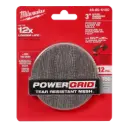 Milwaukee 48-80-6150 3” 150 Grit Mesh Sanding Discs with POWERGRID™ Tear Resistant Mesh – (12 PK) + Pad Saver