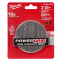 Milwaukee 48-80-6120 3” 120 Grit Mesh Sanding Discs with POWERGRID™ Tear Resistant Mesh – (12 PK) + Pad Saver