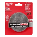 Milwaukee 48-80-6080 3” 80 Grit Mesh Sanding Discs with POWERGRID™ Tear Resistant Mesh – (12 PK) + Pad Saver