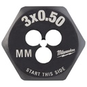 Milwaukee 49-57-5311 M3-0.50 mm 1-Inch Hex Threading Die