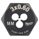 Milwaukee 49-57-5310 M3-0.60 mm 1-Inch Hex Threading Die