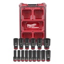 Milwaukee 49-66-6802 15PC SHOCKWAVE™ Impact Duty Socket 1/2” Drive SAE Set with PACKOUT™