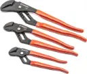 CRESCENT 3 Piece Straight Jaw Dipped Handle Tongue and Groove Plier Set 7", 10" & 12"