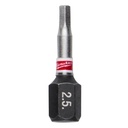 Milwaukee 48-32-4724 SHOCKWAVE™ Impact Duty 1" Hex 2.5MM Insert Bits Bulk 25