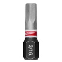 Milwaukee 48-32-4707 SHOCKWAVE™ Impact Duty 1" Hex 3/16" Insert Bits Bulk 25