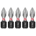Milwaukee 48-32-4661 SHOCKWAVE™ Impact Duty 1" Phillips #1 Insert Bits (5 PK)