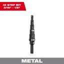 Milwaukee 48-89-9202 #2 Step Drill Bit, 3/16" - 1/2" by 1/16"