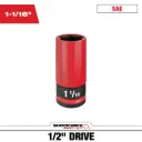Milwaukee 49-66-7815 SHOCKWAVE™ Impact Duty 1/2" Drive 1-1/16" SAE Lug Nut Wheel Socket
