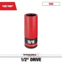 Milwaukee 49-66-7813 SHOCKWAVE™ Impact Duty 1/2" Drive 15/16" SAE Lug Nut Wheel Socket