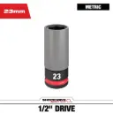 Milwaukee 49-66-7808 SHOCKWAVE™ Impact Duty 1/2" Drive 23MM Metric Lug Nut Wheel Socket
