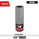 Milwaukee 49-66-7804 SHOCKWAVE™ Impact Duty 1/2" Drive 19MM Metric Lug Nut Wheel Socket