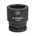 Gearwrench 3/4" Drive 6 Point Standard Impact Metric Socket 34mm
