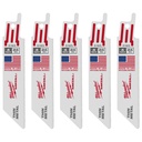 Milwaukee 48-00-5185 4" 24 TPI SAWZALL® Blade for Thin Metal (5 PK)