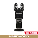Milwaukee 49-25-1139 1-3/8” High Carbon Steel Precision Tooth Hardwood Universal Fit Oscillating Multi-Tool Blade (10 PK)