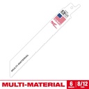 Milwaukee 48-01-7091 6" 8/12 TPI SAWZALL® Blade for Multi-Material Bulk 100