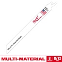 Milwaukee 48-01-2093 8" 8/12 TPI SAWZALL® Blade for Multi-Material (25 PK)