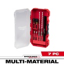 Milwaukee 48-20-8877 7 PC SHOCKWAVE™ Impact Duty Carbide Multi-Material Drill Bit Concrete Screw Install Set