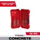 Milwaukee 48-20-9058 10 PC SHOCKWAVE™ Impact Duty Carbide Hammer Drill Bit Set