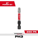 Milwaukee 48-32-4863 SHOCKWAVE™ Impact Duty 2" Power Bit PHILLIPS #3 Bulk 250
