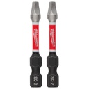 Milwaukee 48-32-4772 SHOCKWAVE™ Impact Duty 2" Square Recess #2 Power Bits Bulk 25