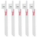 Milwaukee 48-00-5162 3-5/8" 14 TPI SAWZALL® Blade for Metal Scroll (5 PK)