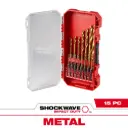 Milwaukee 48-89-4670 15PC SHOCKWAVE™ Impact Duty RED HELIX™ Titanium Drill Bit Set
