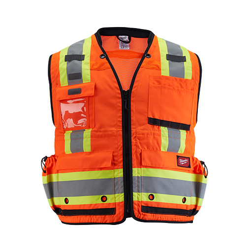 [MKE_48-73-5166] Milwaukee 48-73-5166 Class 2 Surveyor's High Visibility Orange Safety Vest - L/XL
