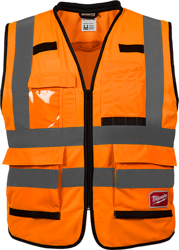 [MKE_48-73-5091] Milwaukee 48-73-5091 Class 2 High Visibility Orange Performance Safety Vest - S/M (CSA)